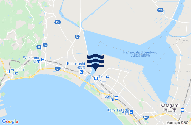 Mappa delle maree di Tennō, Japan