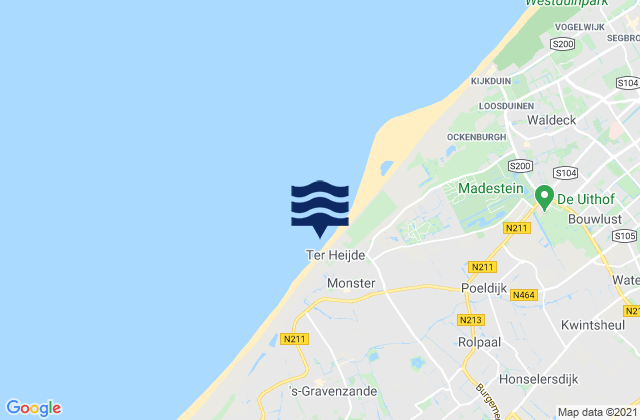Mappa delle maree di Ter Heijde, Netherlands