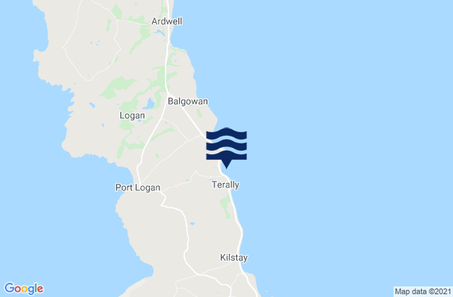 Mappa delle maree di Terally Bay, United Kingdom