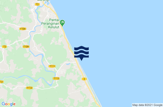 Mappa delle maree di Terengganu, Malaysia