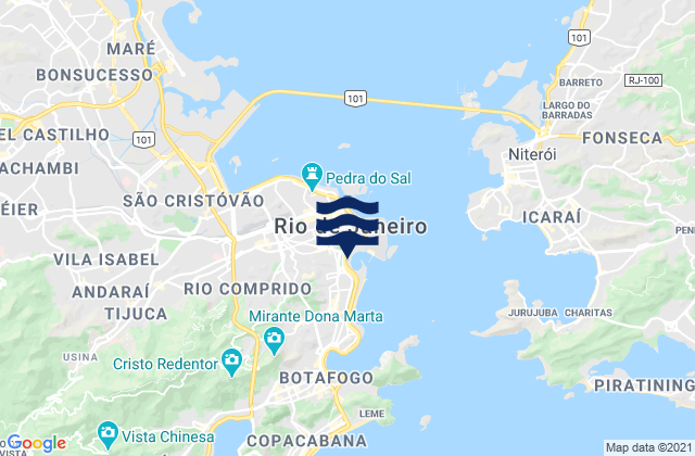 Mappa delle maree di Tereza, Brazil