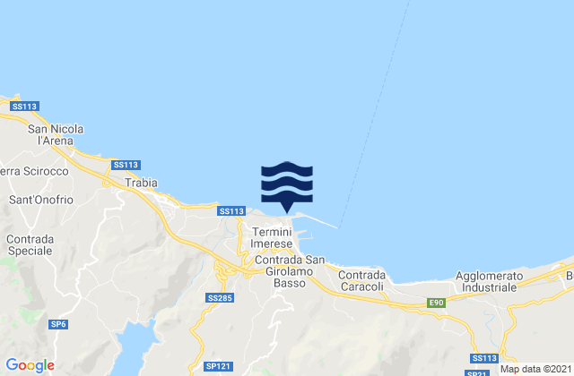 Mappa delle maree di Termini Imerese Port, Italy