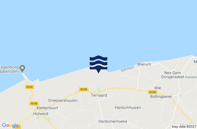 Mappa delle maree di Ternaard, Netherlands