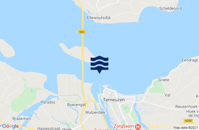 Mappa delle maree di Terneuzen, Netherlands