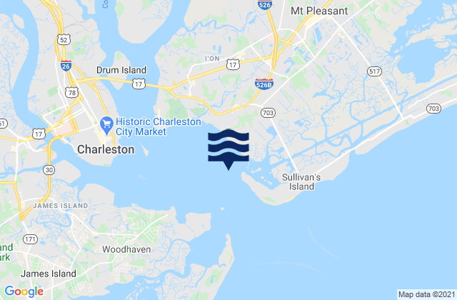 Mappa delle maree di The Cove entrance on the Cove Range, United States