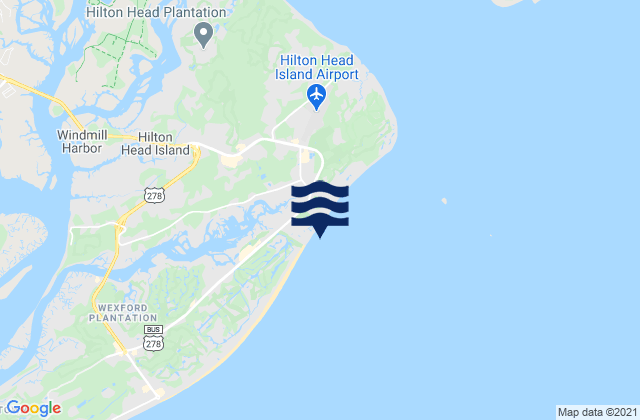 Mappa delle maree di The Folly Hilton Head Island, United States