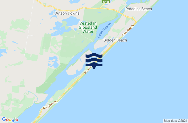 Mappa delle maree di The Wreck Beach, Australia