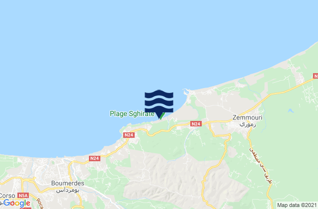 Mappa delle maree di Thenia, Algeria