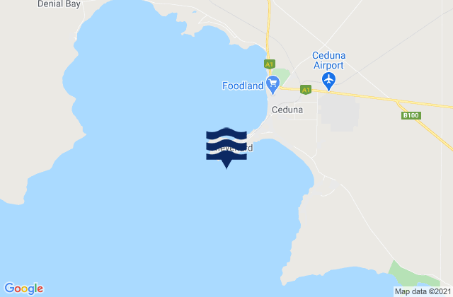 Mappa delle maree di Thevenard, Australia