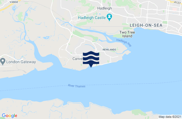 Mappa delle maree di Thorney Bay Beach, United Kingdom