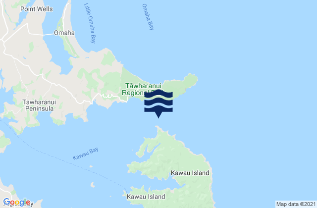 Mappa delle maree di Thornton Light, New Zealand