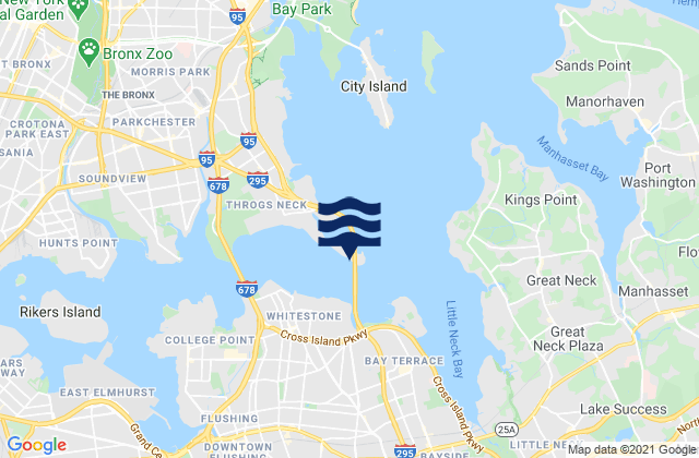 Mappa delle maree di Throgs Neck (Bronx), United States