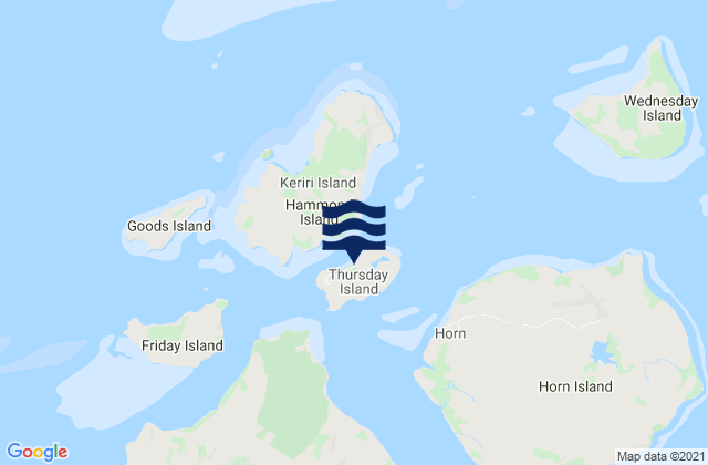 Mappa delle maree di Thursday Island, Australia