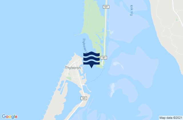 Mappa delle maree di Thyboron Channel, Denmark