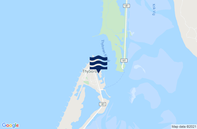 Mappa delle maree di Thyborøn, Denmark