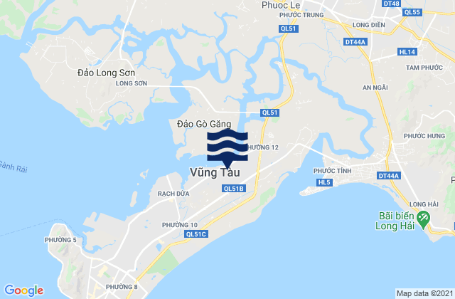 Mappa delle maree di Thành Phố Vũng Tàu, Vietnam