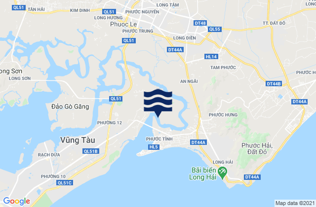 Mappa delle maree di Thị Trấn Long Điền, Vietnam
