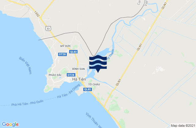 Mappa delle maree di Thị Xã Hà Tiên, Vietnam