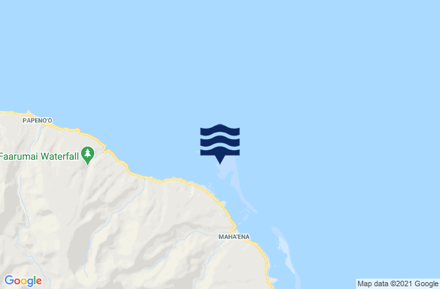Mappa delle maree di Tiarei, French Polynesia