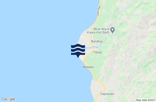 Mappa delle maree di Tibiao, Philippines