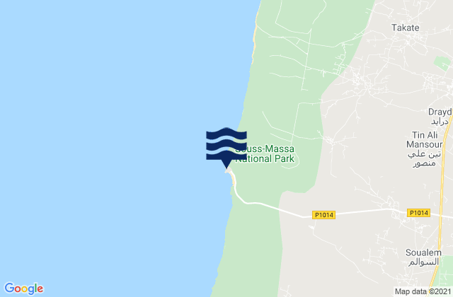 Mappa delle maree di Tifnit, Morocco