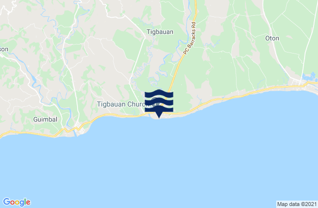 Mappa delle maree di Tigbauan, Philippines