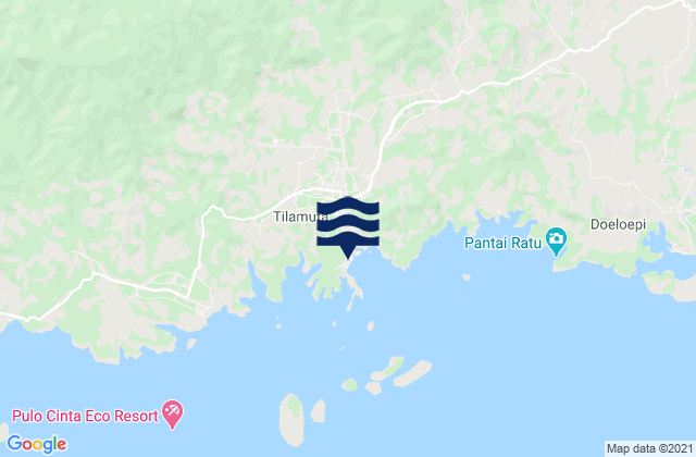Mappa delle maree di Tilamuta, Indonesia