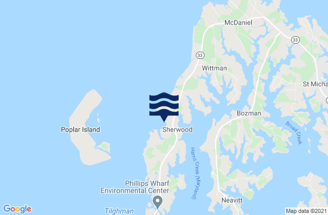 Mappa delle maree di Tilghman Island (Ferry Cove Eastern Bay), United States