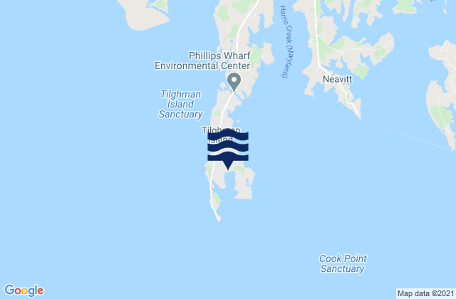 Mappa delle maree di Tilghman Island, United States