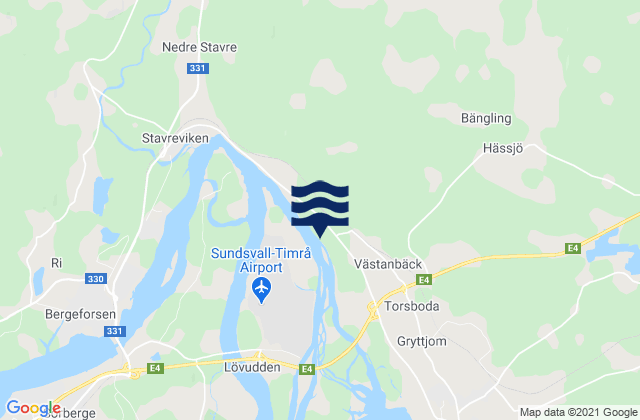 Mappa delle maree di Timrå Kommun, Sweden