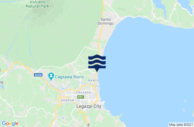 Mappa delle maree di Tinago, Philippines