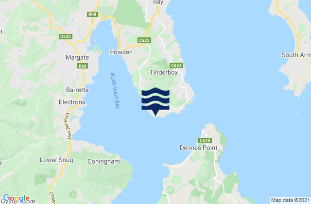 Mappa delle maree di Tinderbox Beach, Australia