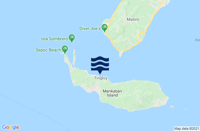 Mappa delle maree di Tingloy, Philippines