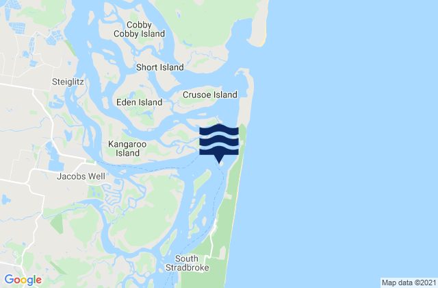 Mappa delle maree di Tipplers Island, Australia