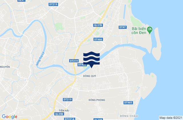 Mappa delle maree di Tiền Hải, Vietnam