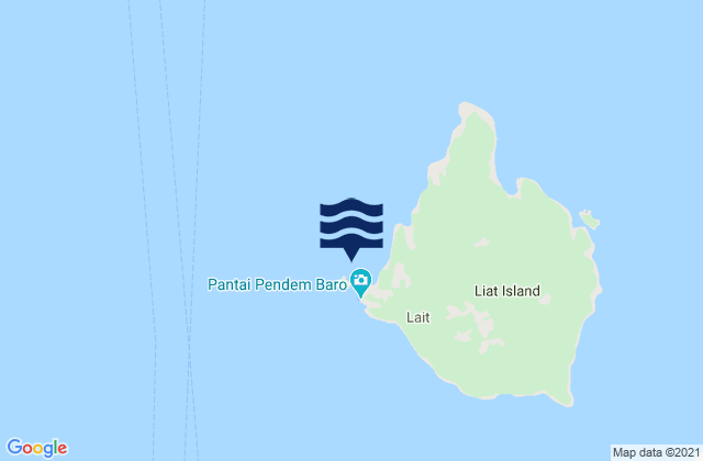 Mappa delle maree di Tjelaka Liat Island, Indonesia