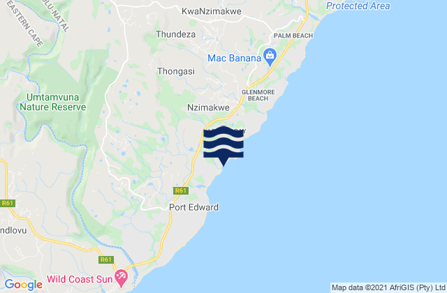 Mappa delle maree di To Strand, South Africa
