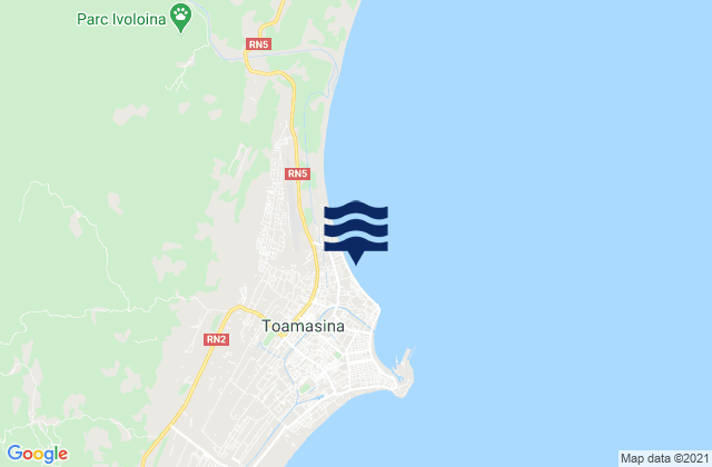 Mappa delle maree di Toamasina I, Madagascar