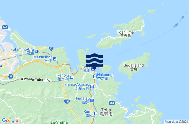 Mappa delle maree di Toba, Japan