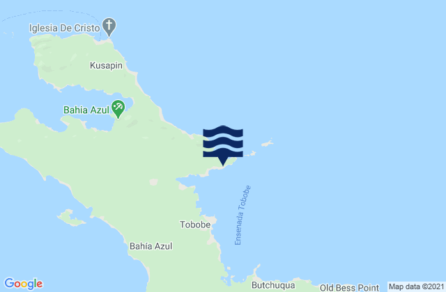 Mappa delle maree di Tobobe, Panama