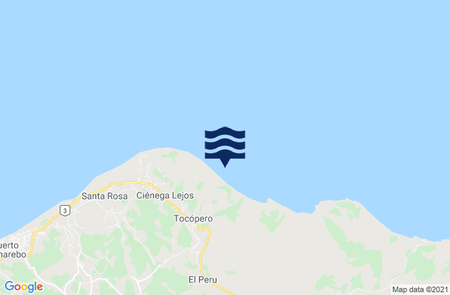 Mappa delle maree di Tocópero, Venezuela