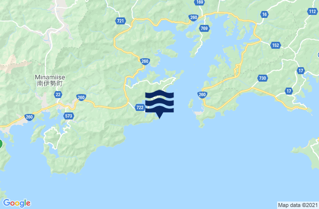 Mappa delle maree di Todomarino-hana, Japan