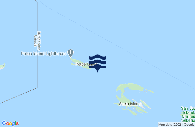 Mappa delle maree di Toe Point Patos Island 0.5 mile S of, United States