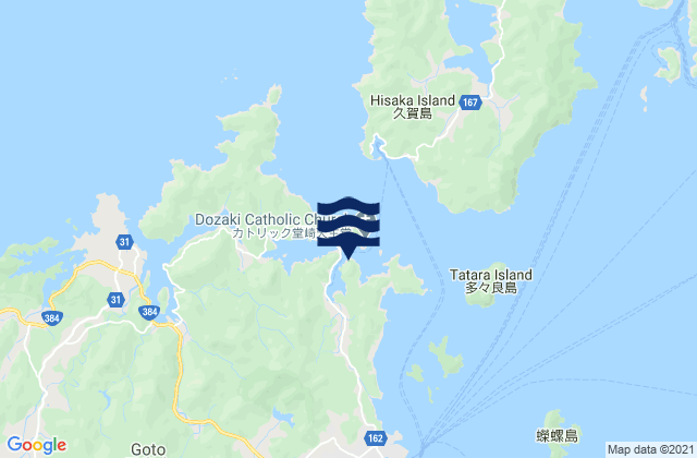 Mappa delle maree di Togi Ura, Japan