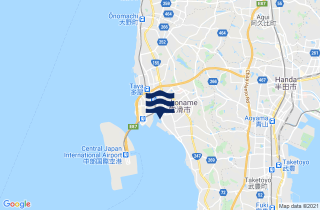 Mappa delle maree di Tokoname, Japan