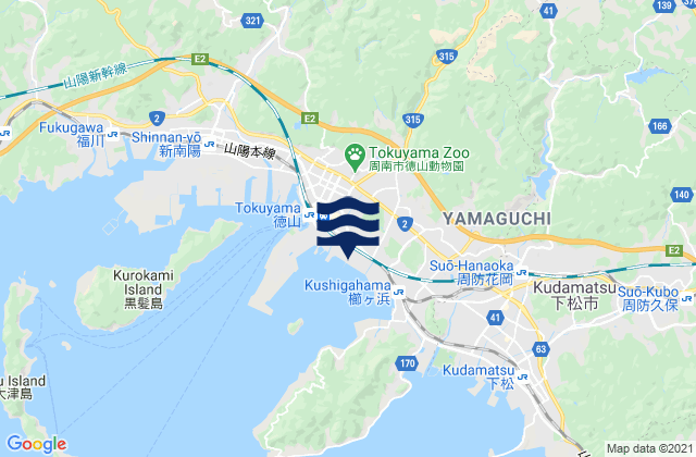 Mappa delle maree di Tokuyama, Japan