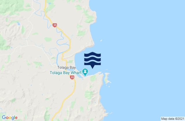 Mappa delle maree di Tolaga Bay (Cooks Cove), New Zealand