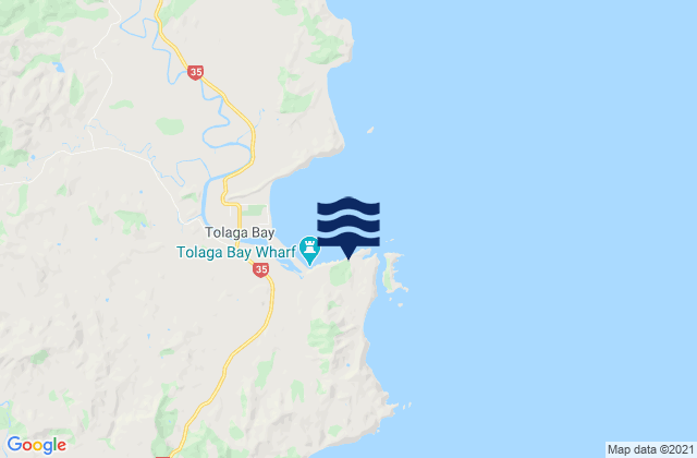 Mappa delle maree di Tolaga Bay - Cooks Cove, New Zealand