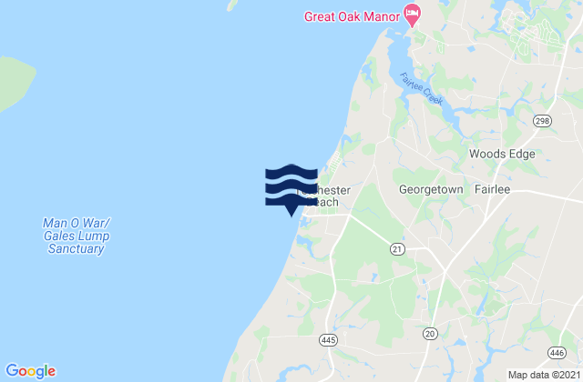 Mappa delle maree di Tolchester Beach, United States