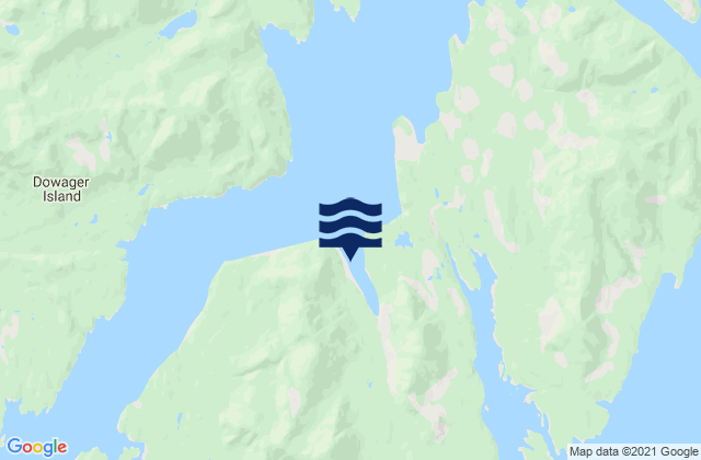 Mappa delle maree di Tom Bay, Canada